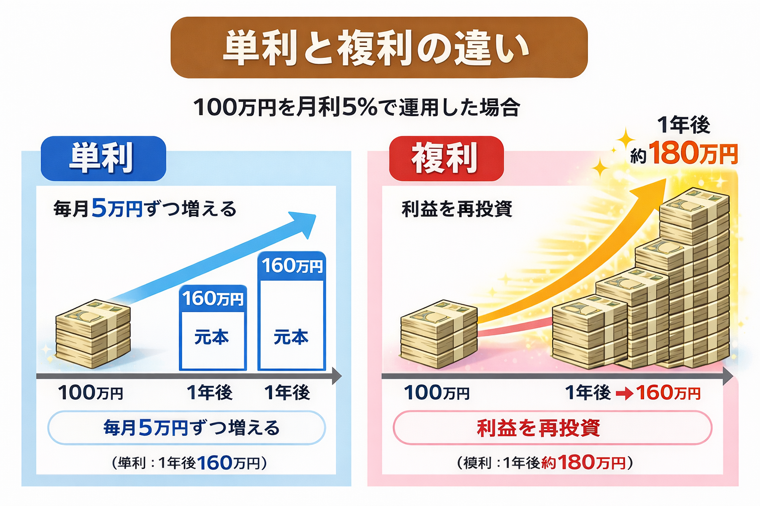 複利の比較（1年）